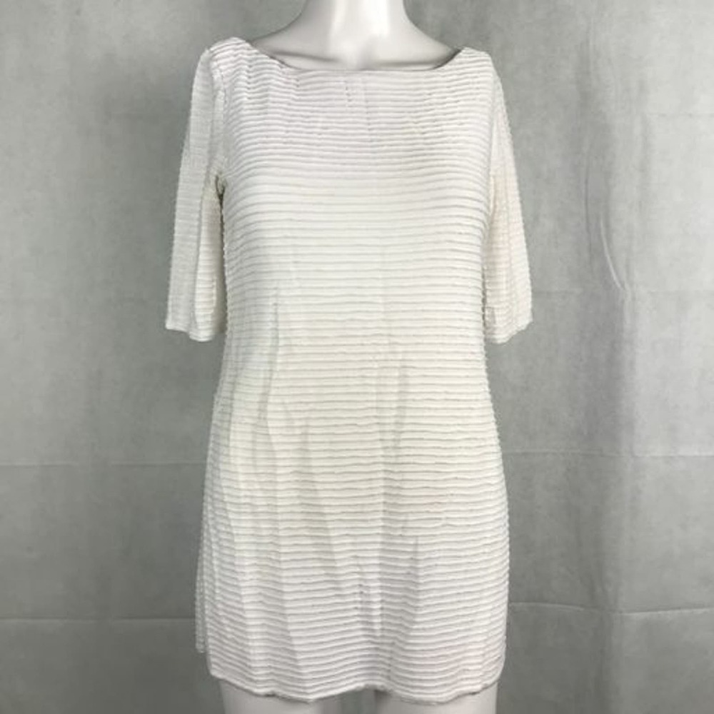 A Pea In The Pod Shirt Womens Sz S White Stretch Tunic Maternity‎ Top